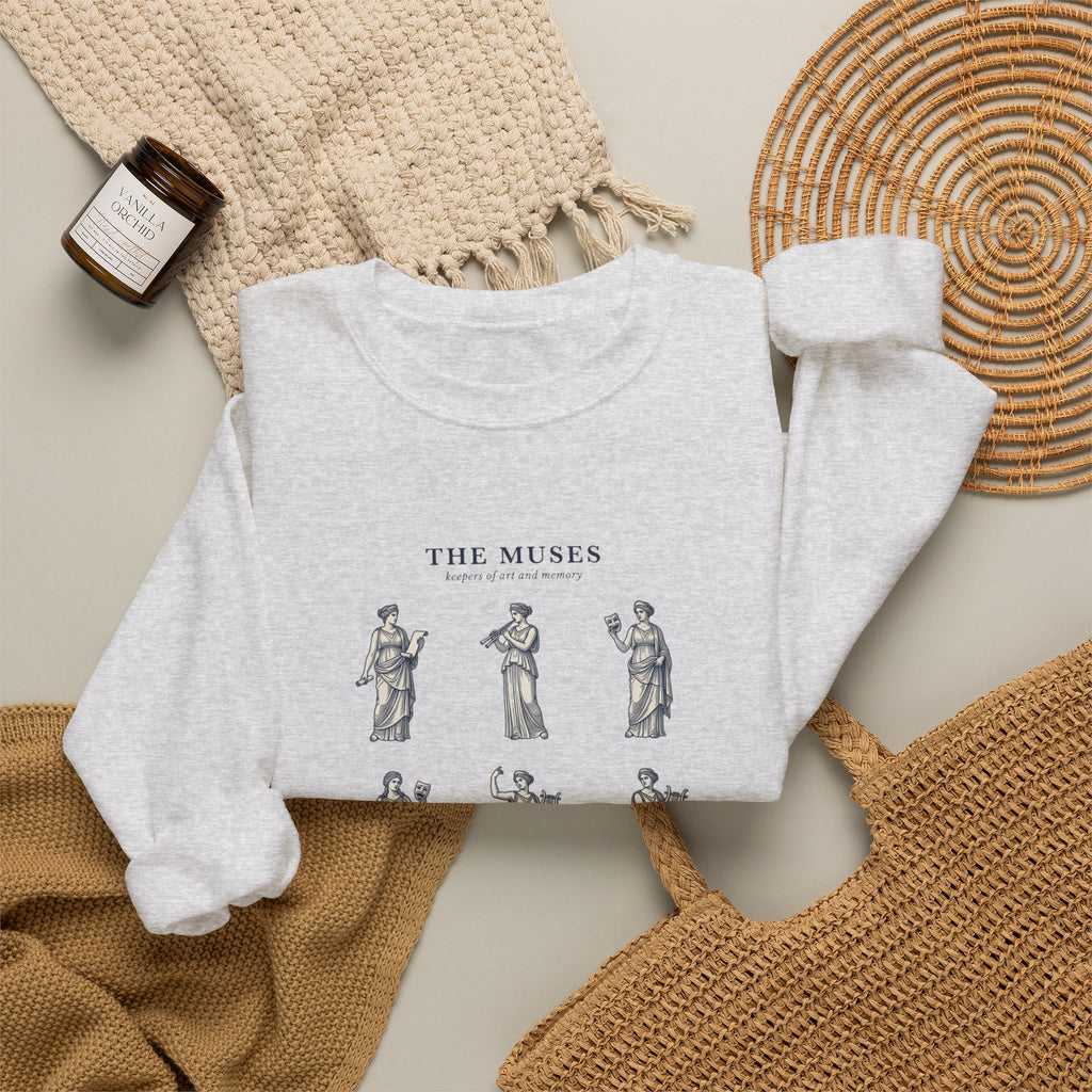 The Muses crewneck sweatshirt | Greek mythology, mythcore, classical art