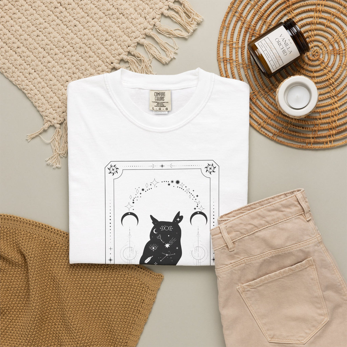 Tarot Owl T-Shirt — The Lunar Arc Mystical Graphic Tee