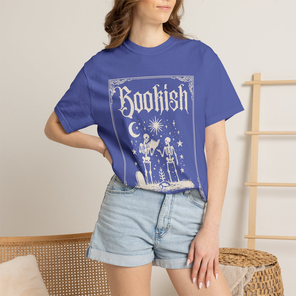 Bookish Skeletons T-Shirt — Vintage Gothic 'Bookish' Graphic Tee