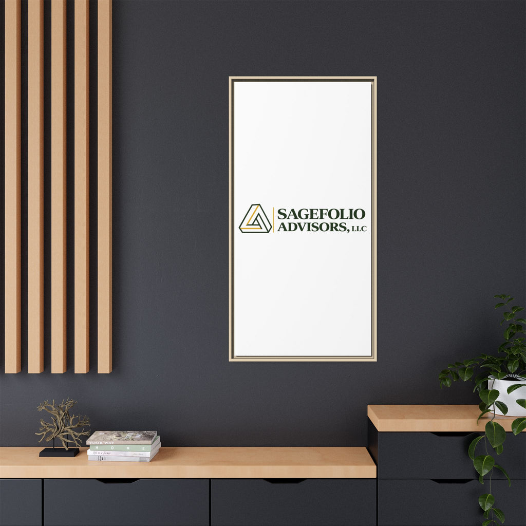 Framed Matte Canvas Wall Art — Sagefolio Advisors Logo