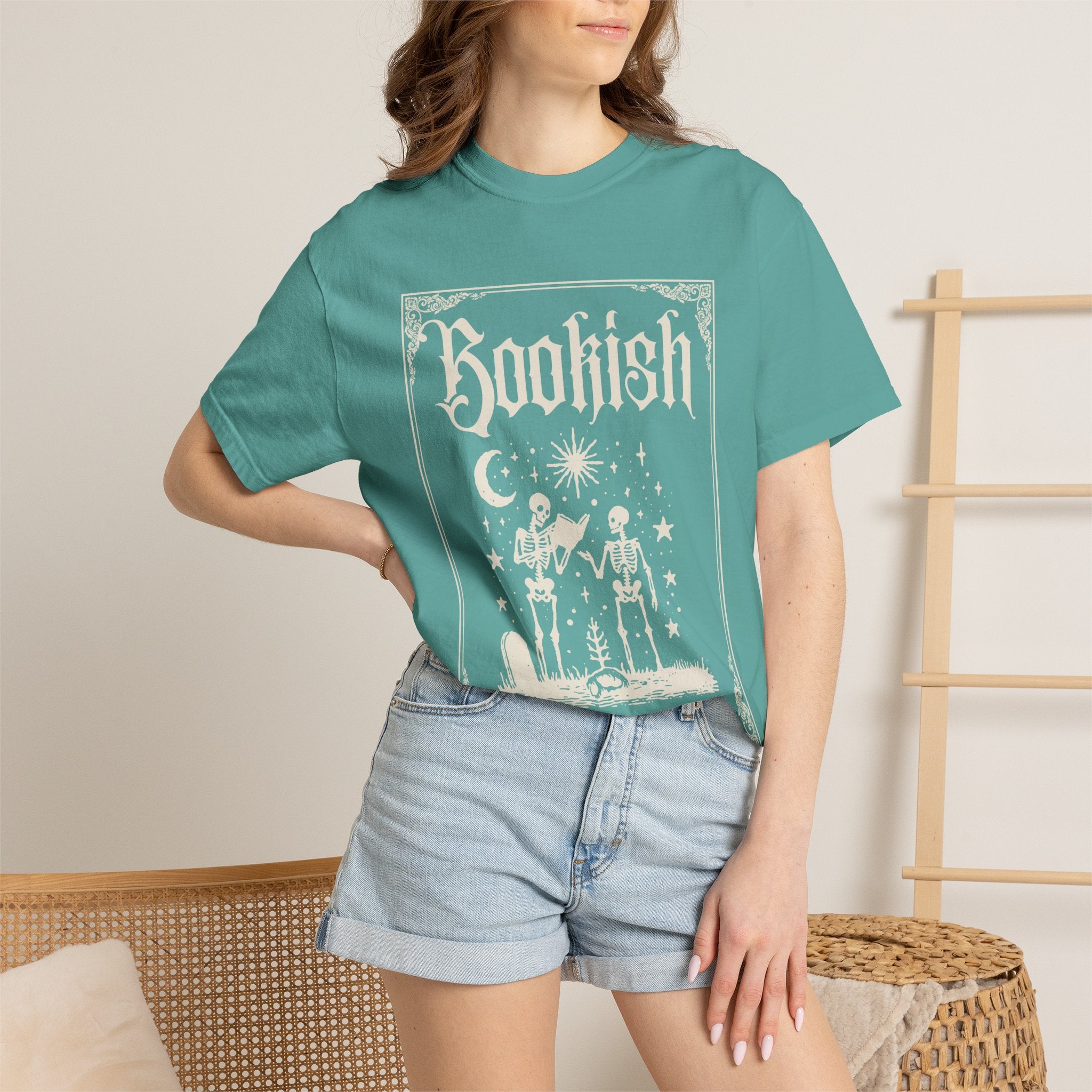Bookish Skeletons T-Shirt — Vintage Gothic 'Bookish' Graphic Tee
