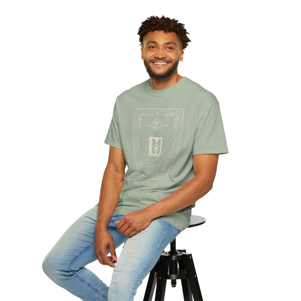 Tarot Bunny Illustration T-Shirt — 'Hold My Hand' Minimal Graphic Tee