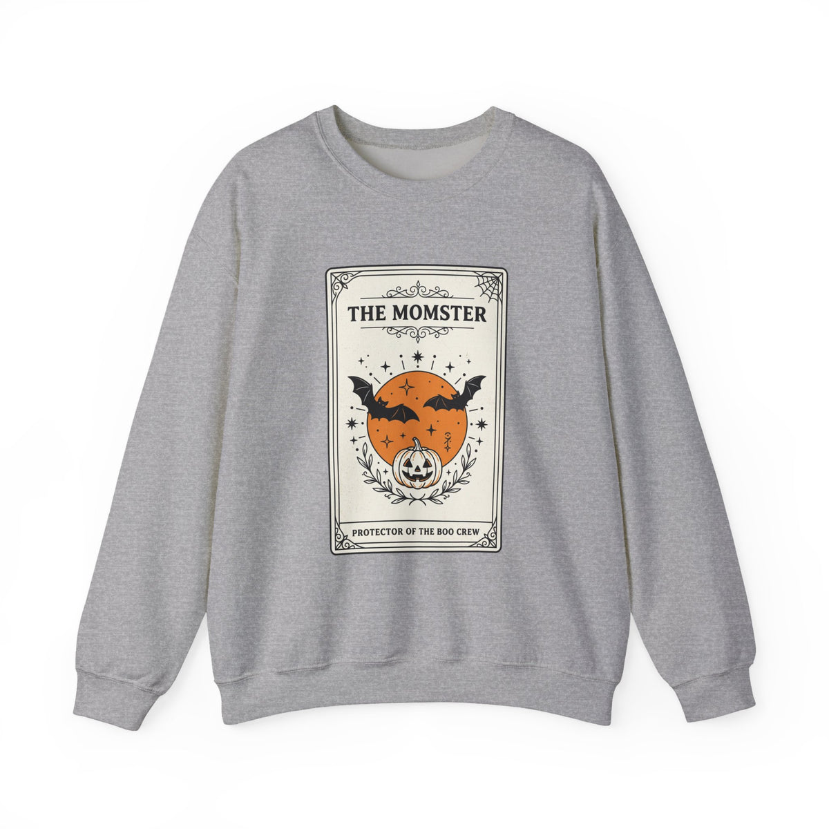 Momster Halloween Retro Crest Sweatshirt | spooky mom cardigan