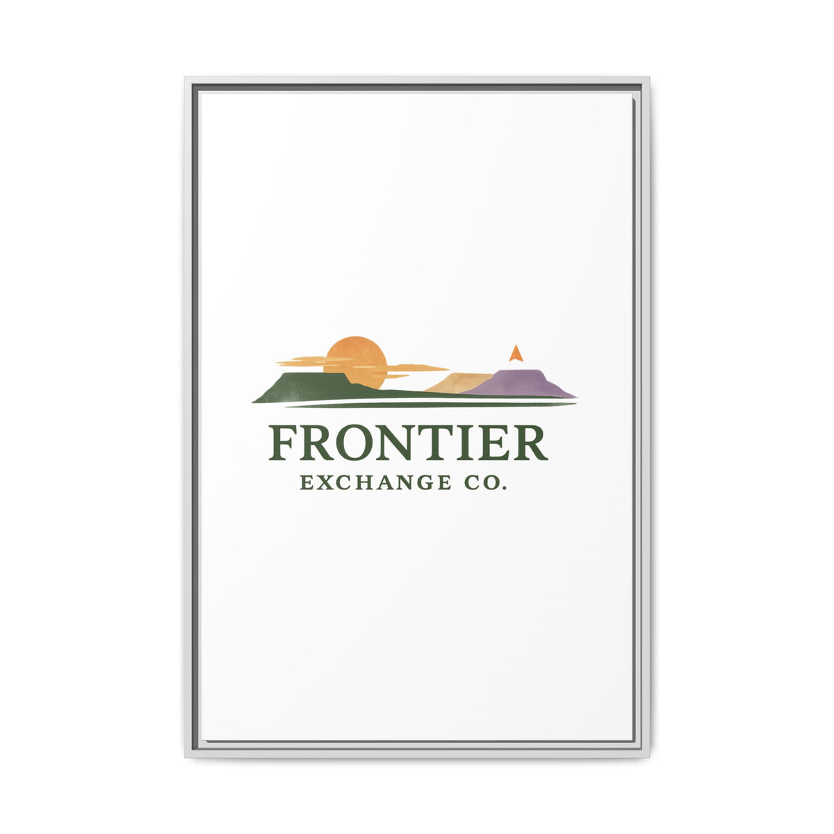 Framed Matte Canvas Print — Frontier Exchange Co. Logo