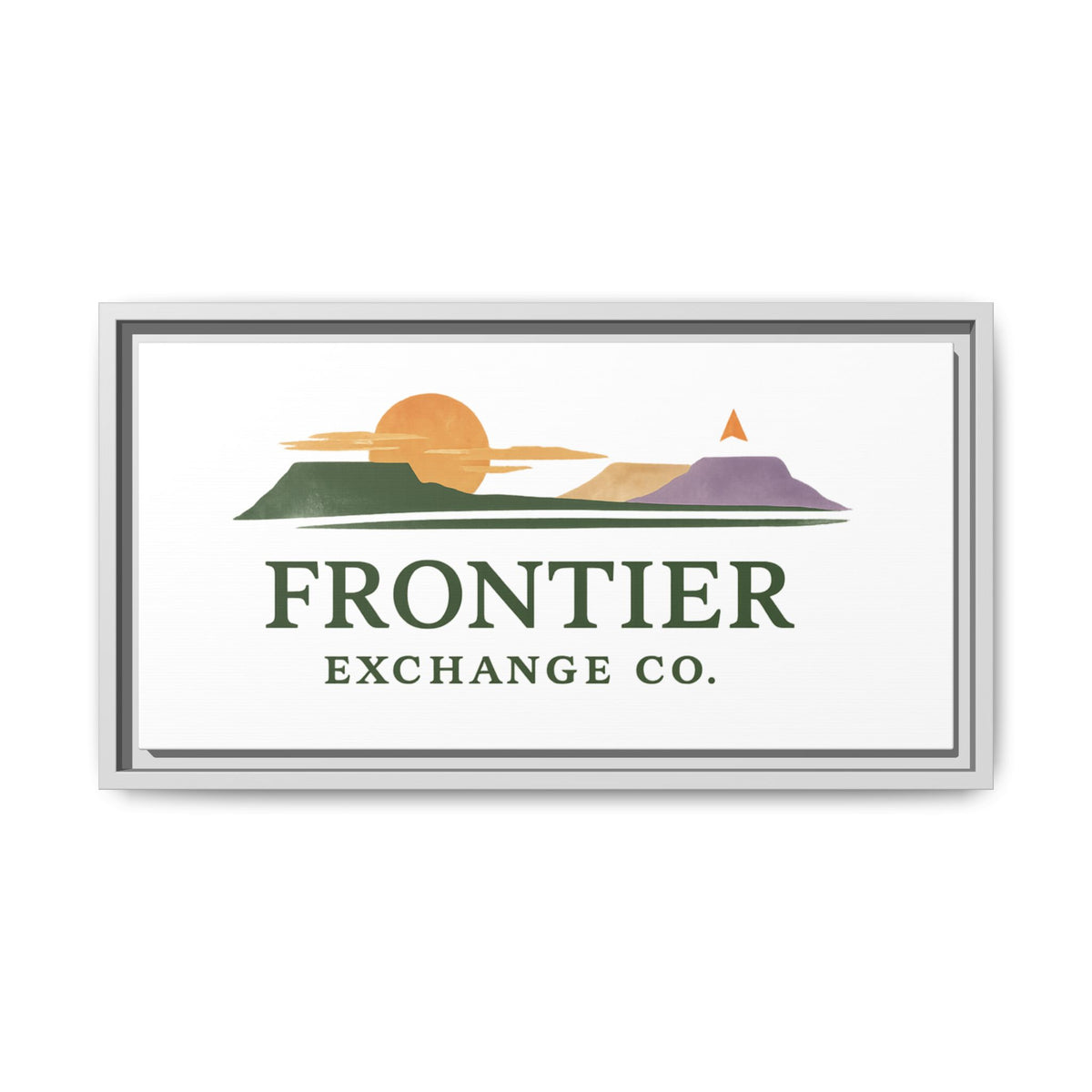 Framed Matte Canvas Print — Frontier Exchange Co. Logo