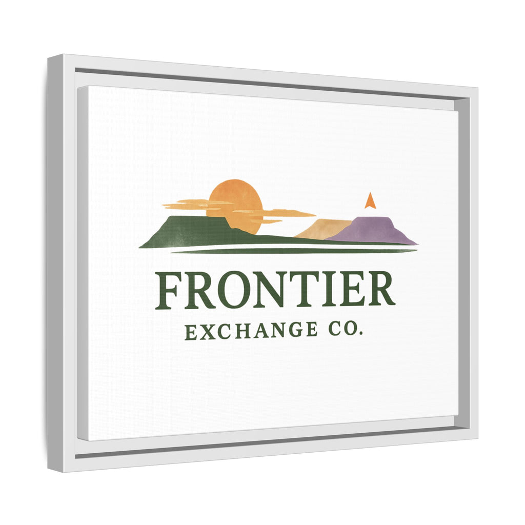 Framed Matte Canvas Print — Frontier Exchange Co. Logo