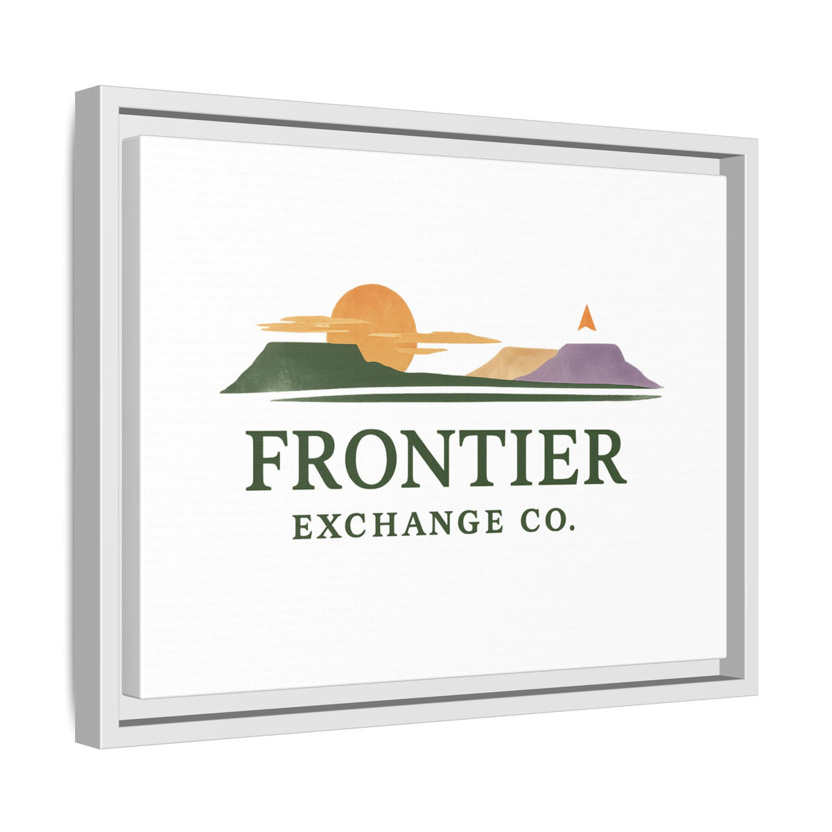 Framed Matte Canvas Print — Frontier Exchange Co. Logo