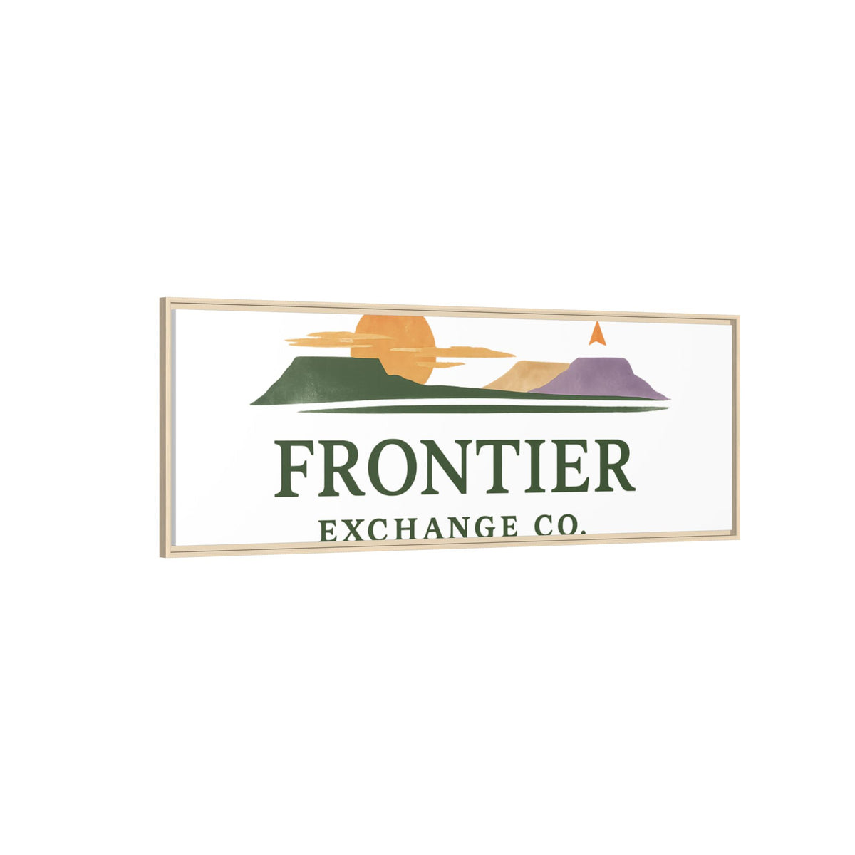 Framed Matte Canvas Print — Frontier Exchange Co. Logo