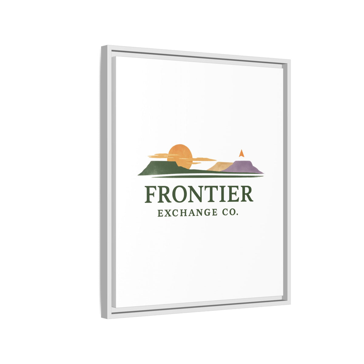 Framed Matte Canvas Print — Frontier Exchange Co. Logo