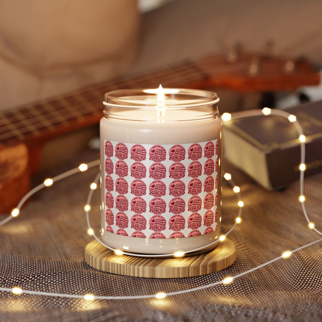 Scented Soy Candle – Pink Retro Pattern Jar