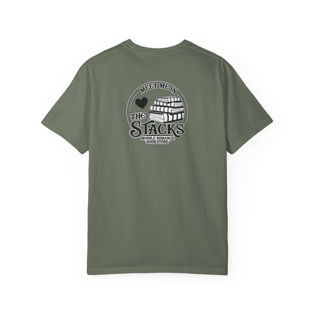 Book Lover T-Shirt — “Meet Me in the Stacks” Library Graphic Tee