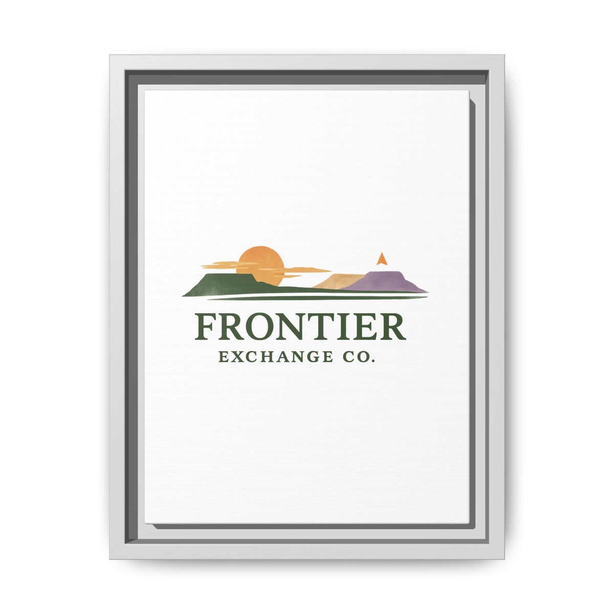 Framed Matte Canvas Print — Frontier Exchange Co. Logo