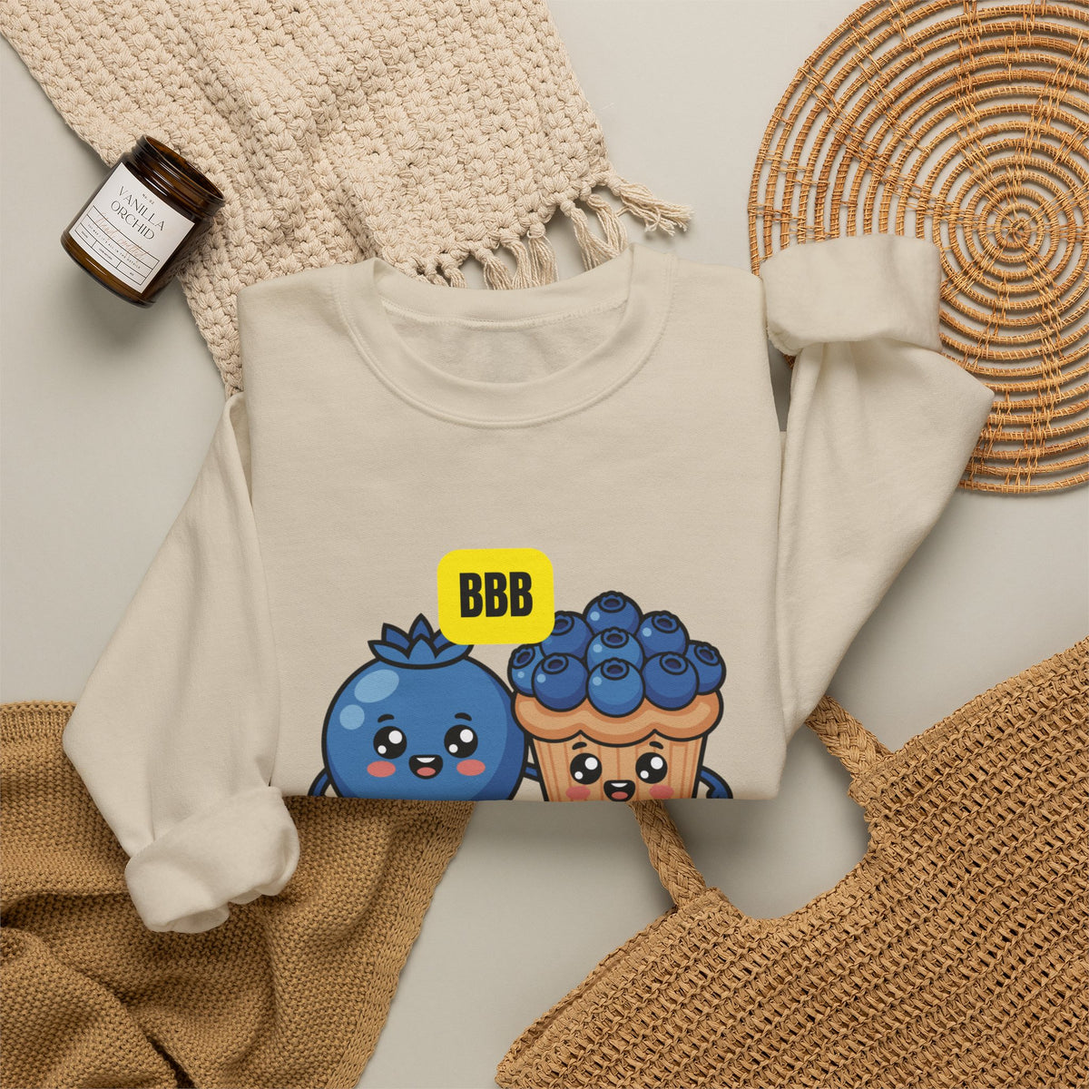 Blueberry Best Buddy Crewneck Sweatshirt