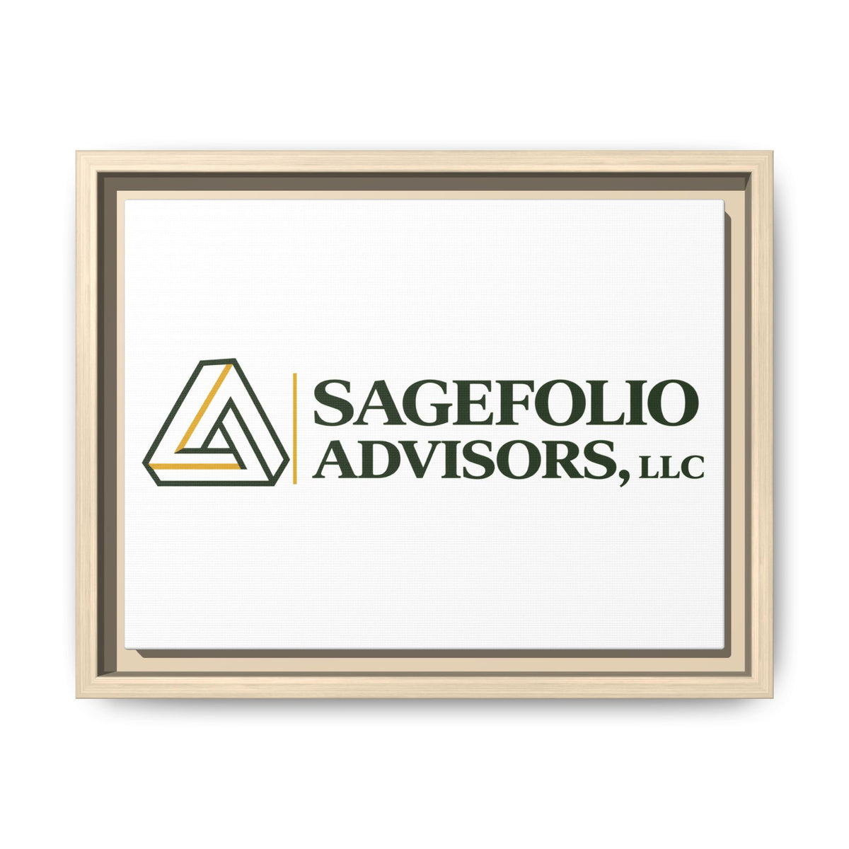 Framed Matte Canvas Wall Art — Sagefolio Advisors Logo