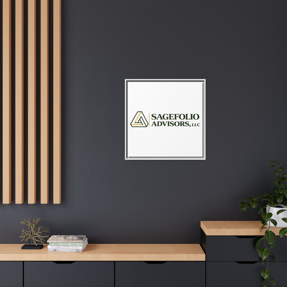 Framed Matte Canvas Wall Art — Sagefolio Advisors Logo
