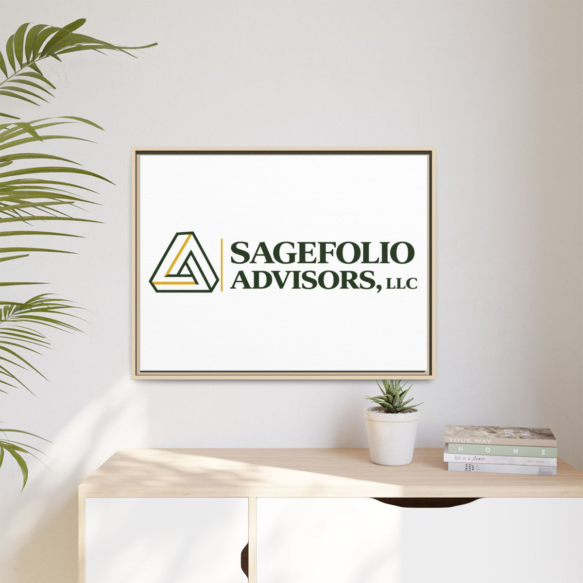 Framed Matte Canvas Wall Art — Sagefolio Advisors Logo