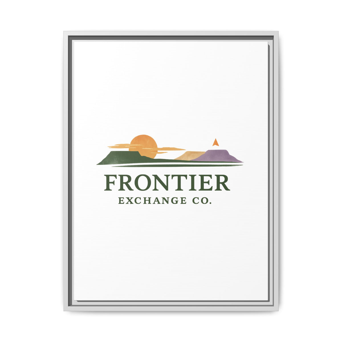 Framed Matte Canvas Print — Frontier Exchange Co. Logo
