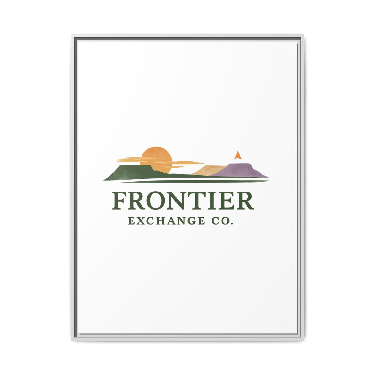 Framed Matte Canvas Print — Frontier Exchange Co. Logo