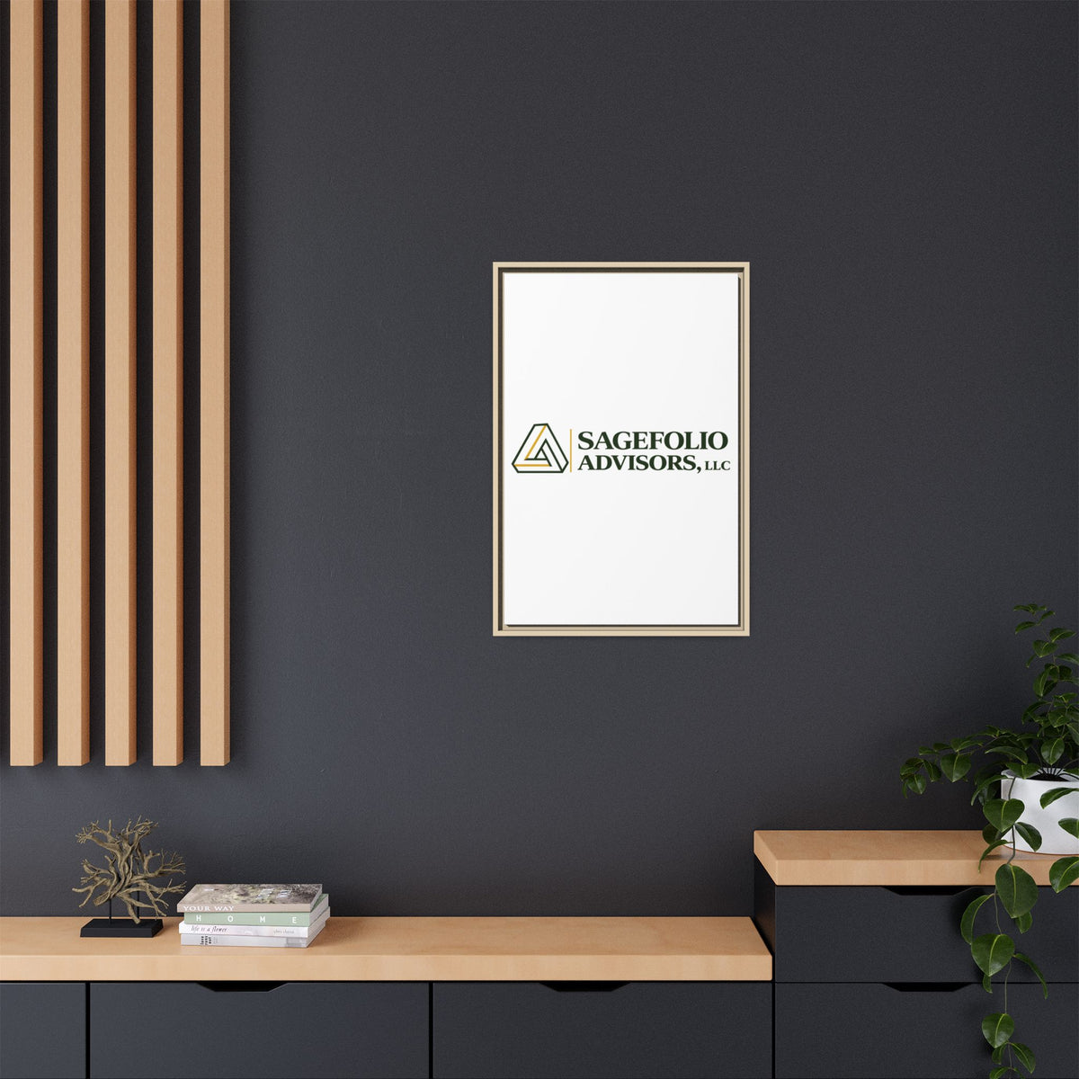 Framed Matte Canvas Wall Art — Sagefolio Advisors Logo