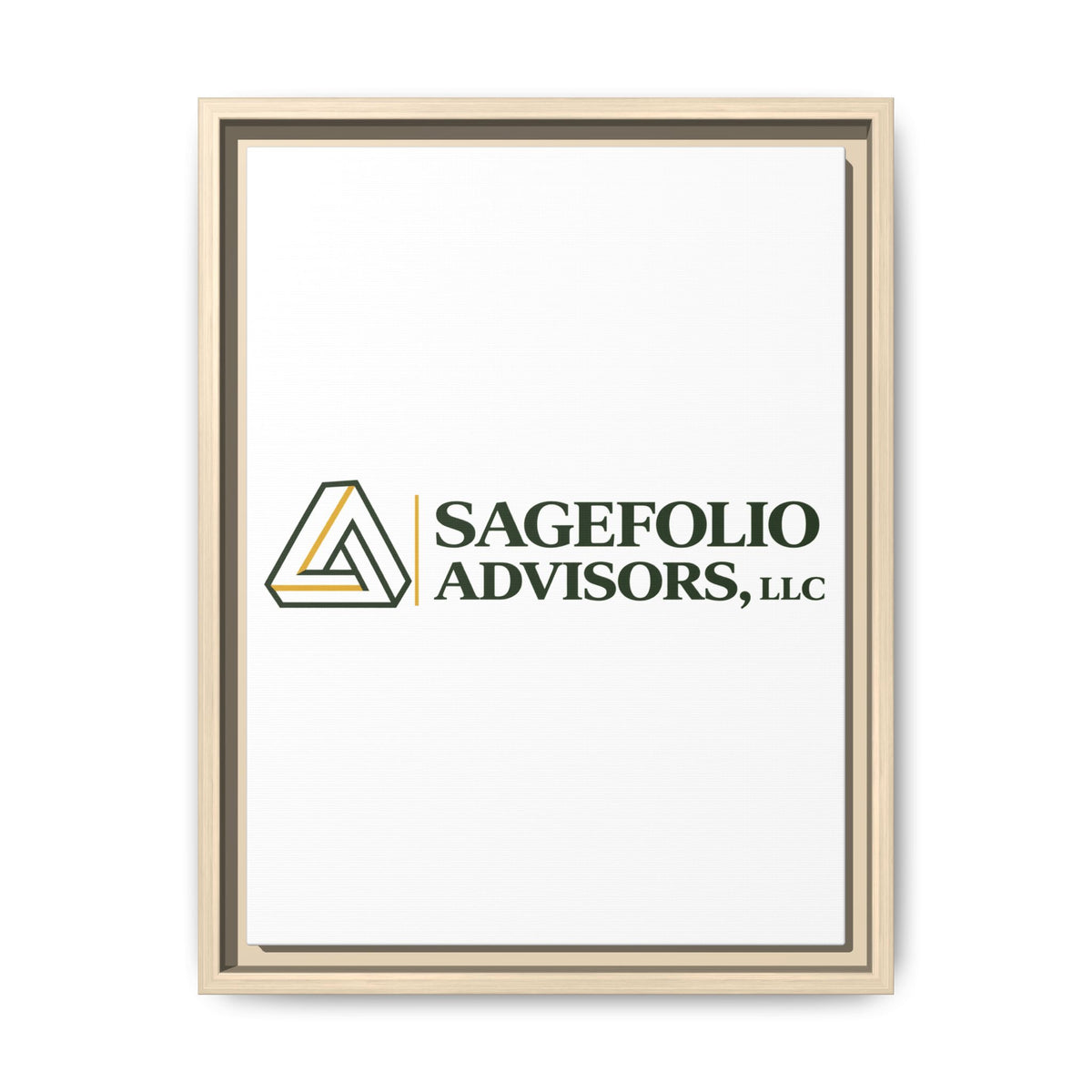 Framed Matte Canvas Wall Art — Sagefolio Advisors Logo