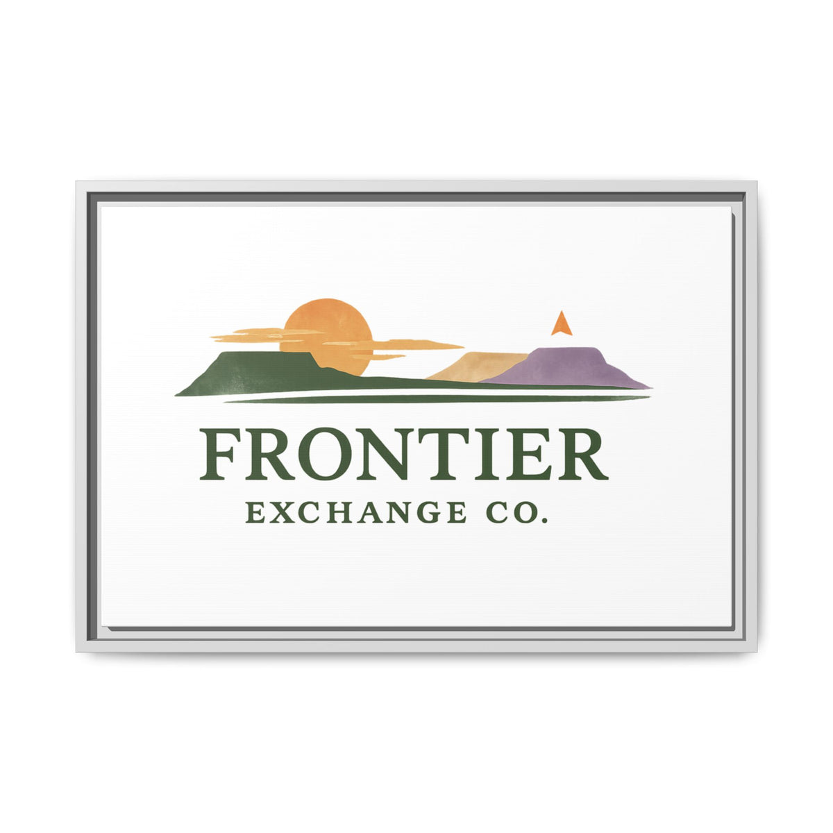 Framed Matte Canvas Print — Frontier Exchange Co. Logo
