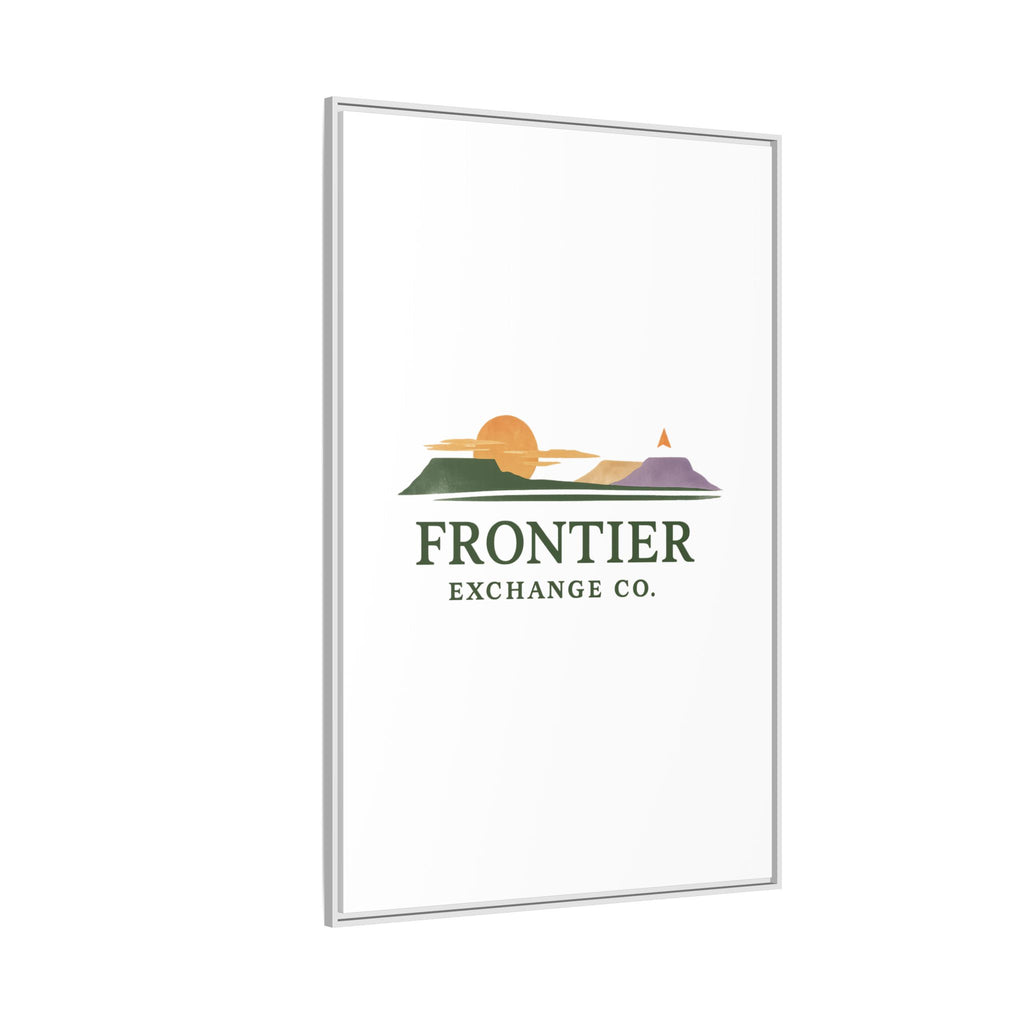 Framed Matte Canvas Print — Frontier Exchange Co. Logo