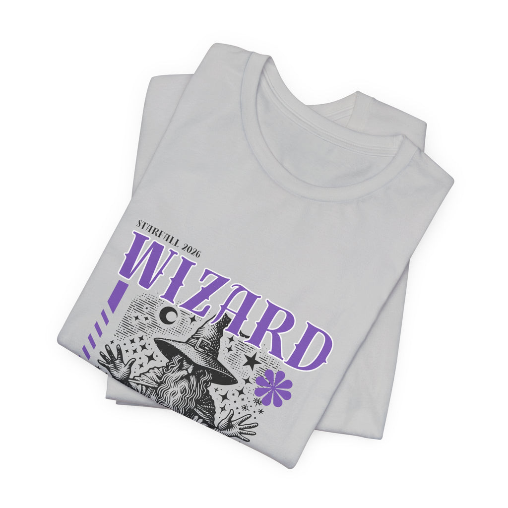 Wizard Graphic Tee — Vintage Spellbook Illustration T-Shirt