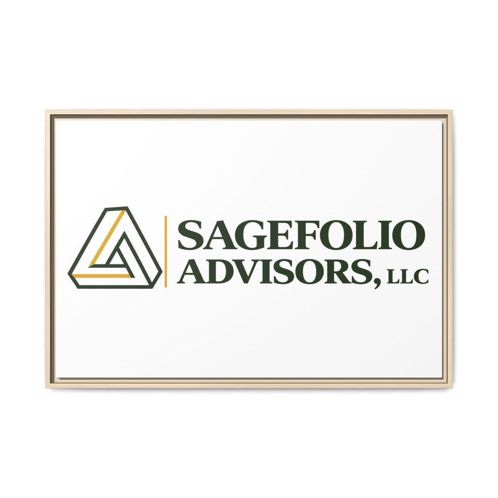 Framed Matte Canvas Wall Art — Sagefolio Advisors Logo