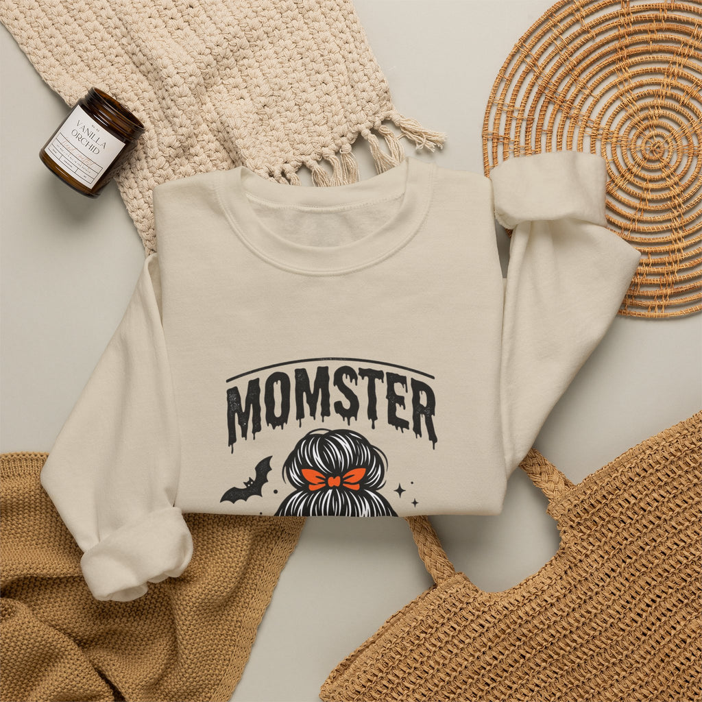 Momster Skull Mom Crewneck Sweatshirt | Halloween mom, bats, spooky season