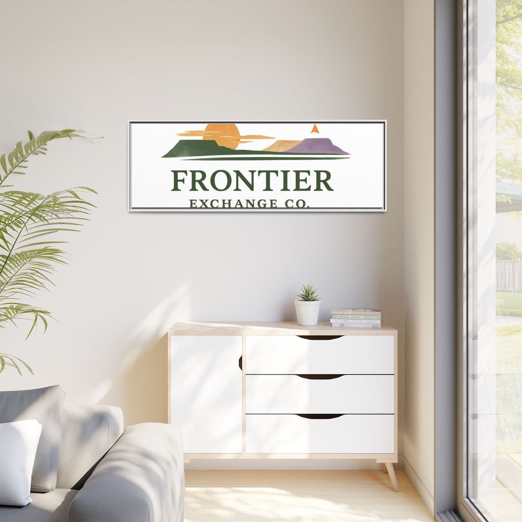 Framed Matte Canvas Print — Frontier Exchange Co. Logo