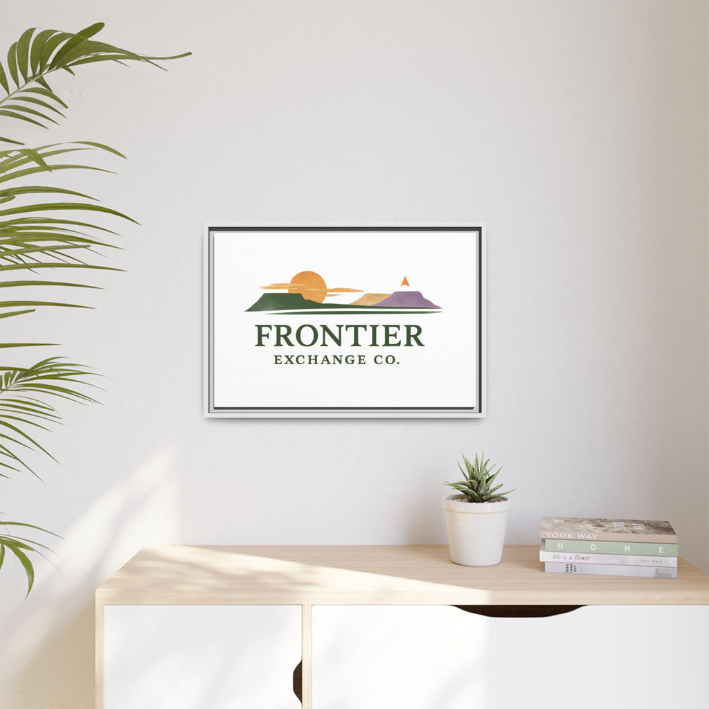 Framed Matte Canvas Print — Frontier Exchange Co. Logo