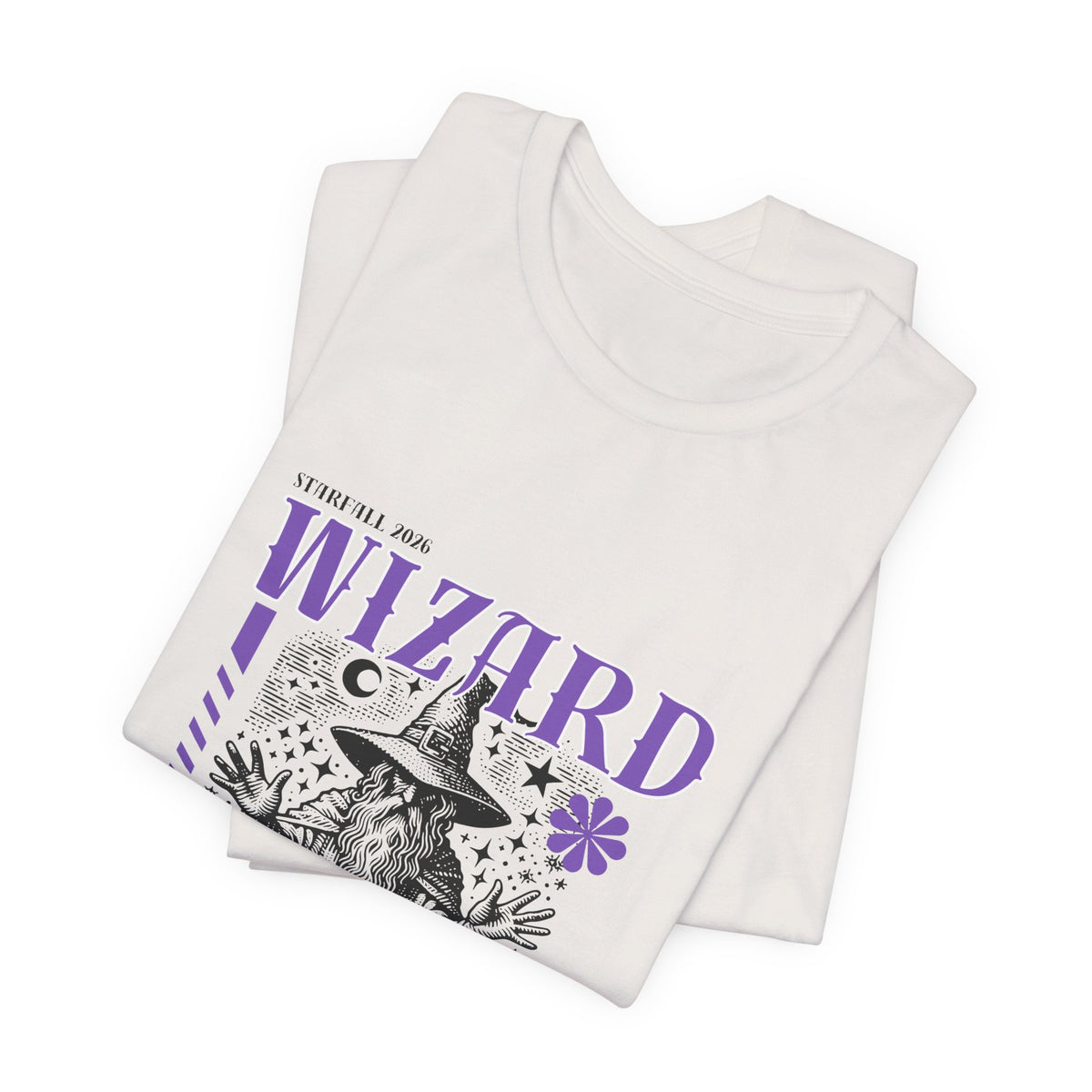 Wizard Graphic Tee — Vintage Spellbook Illustration T-Shirt