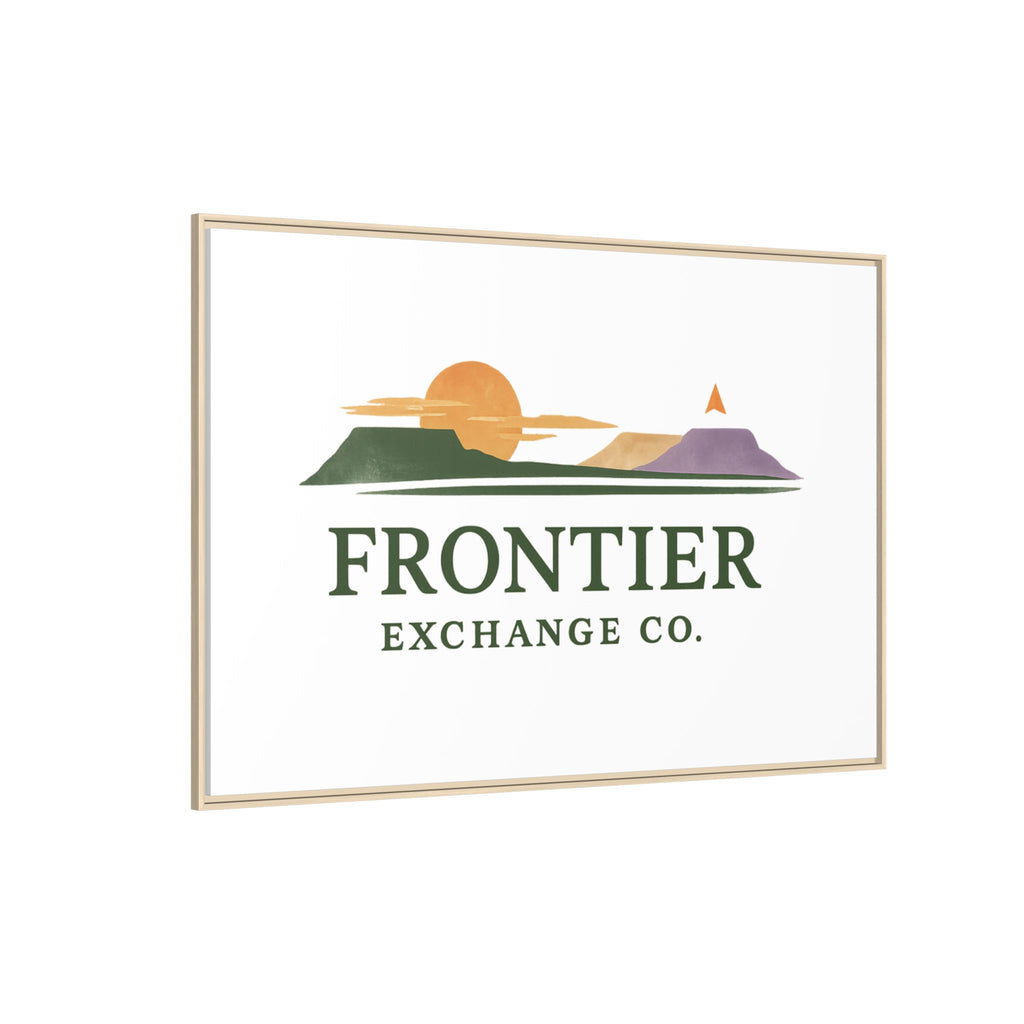 Framed Matte Canvas Print — Frontier Exchange Co. Logo