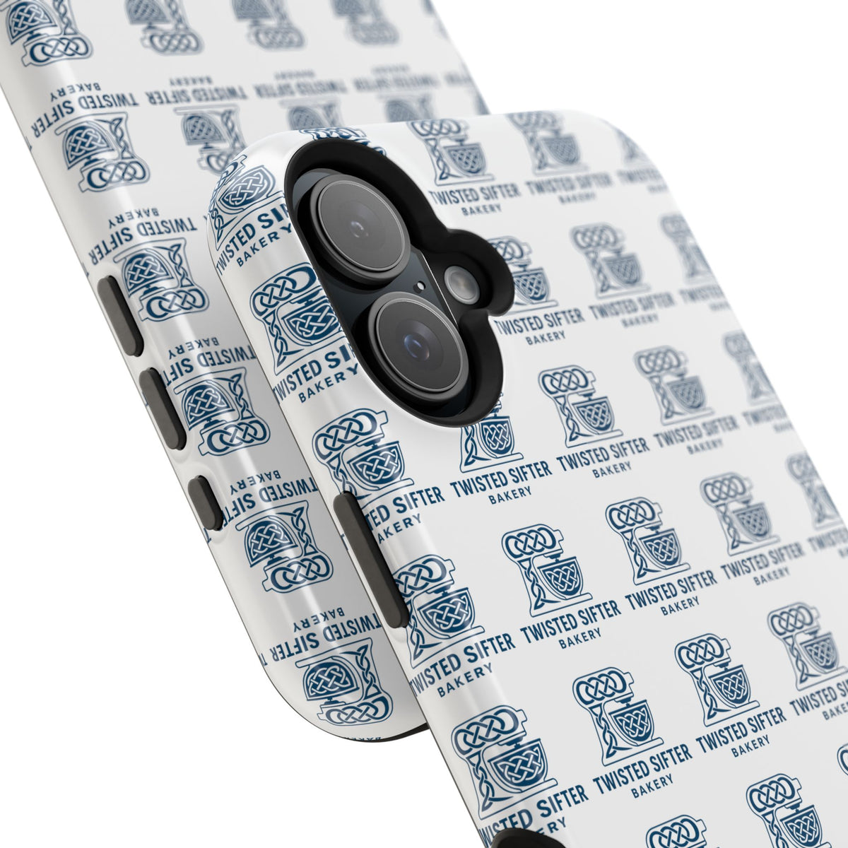 Magnetic Impact-Resistant Phone Case — Repeating Twisted Sifter Logo Pattern