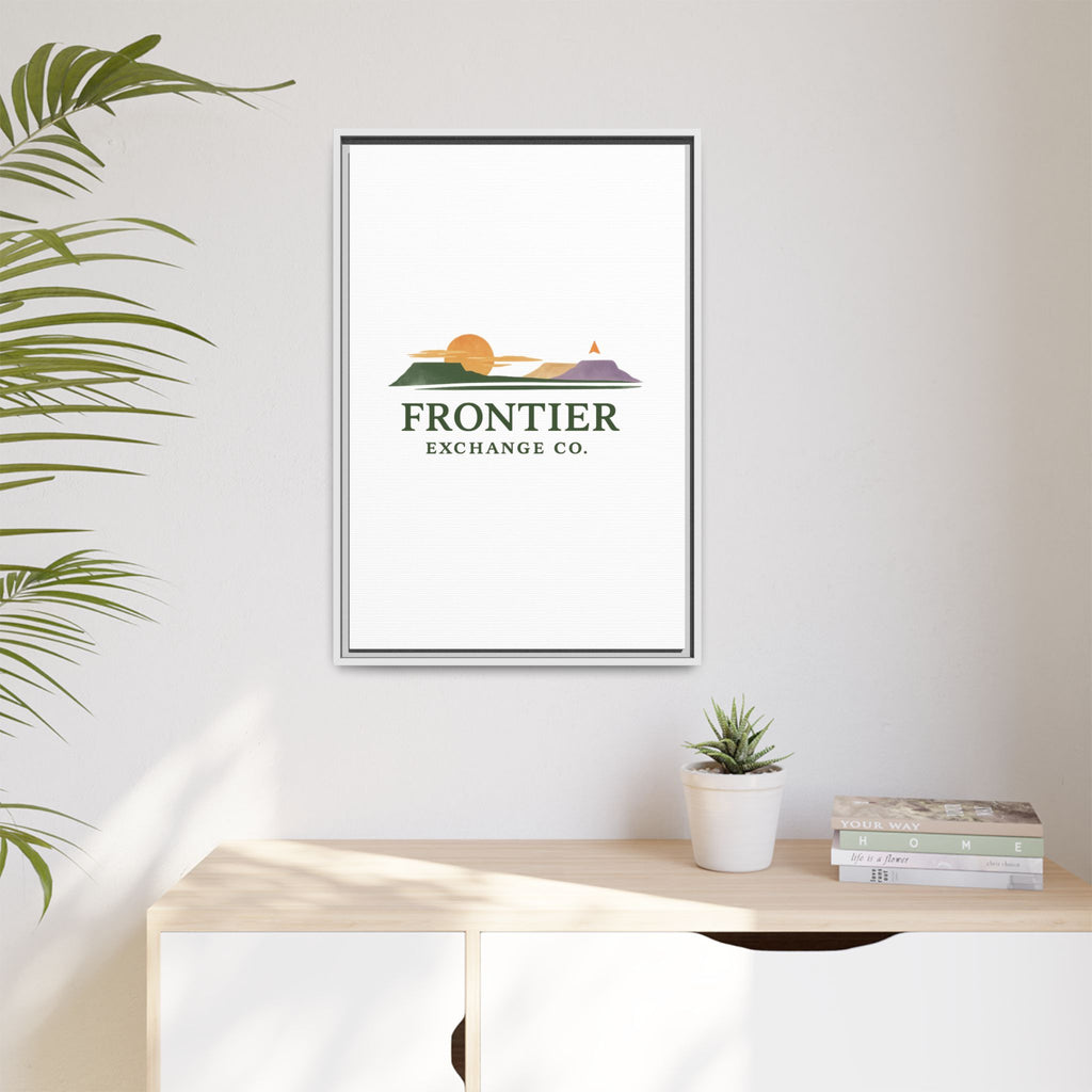 Framed Matte Canvas Print — Frontier Exchange Co. Logo