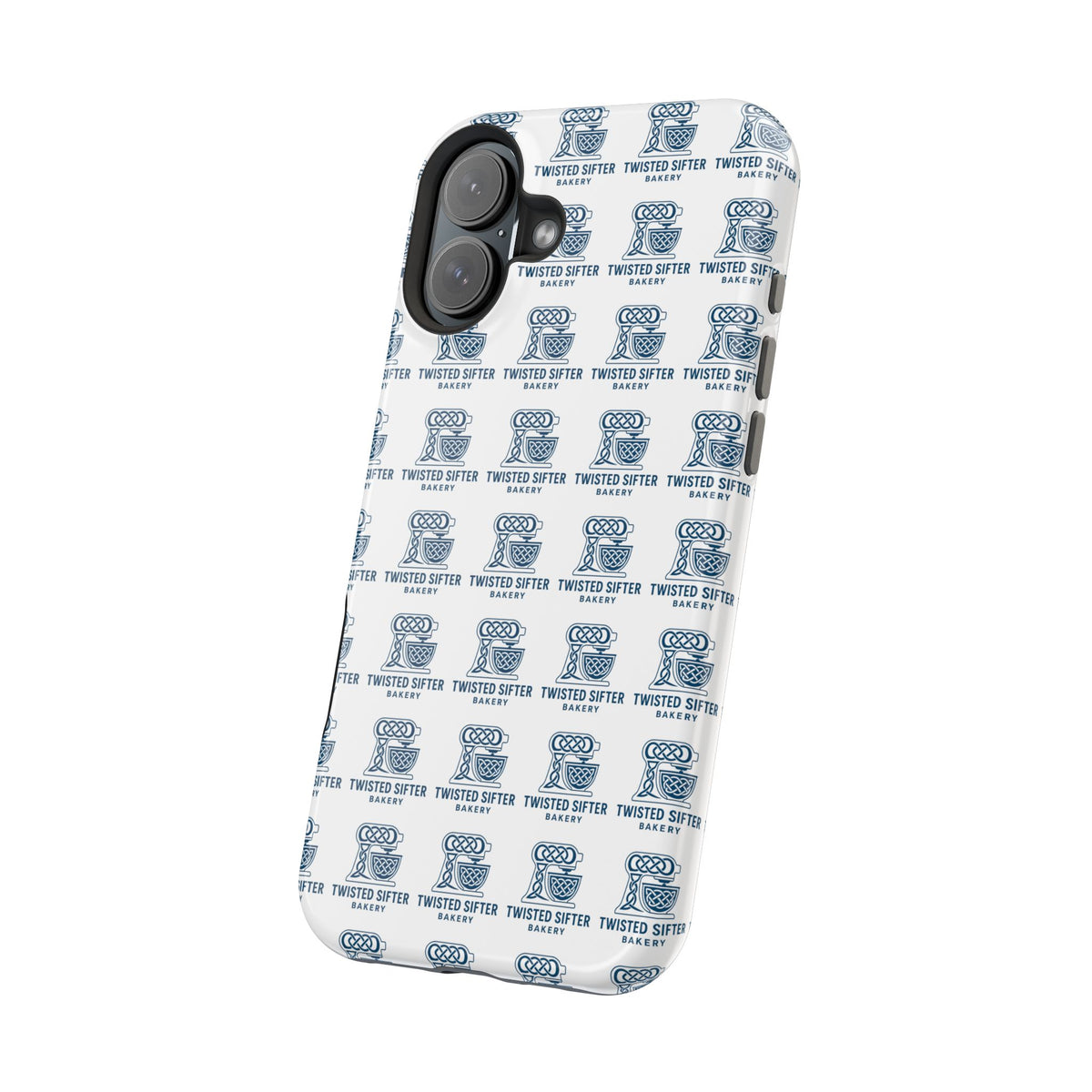 Magnetic Impact-Resistant Phone Case — Repeating Twisted Sifter Logo Pattern