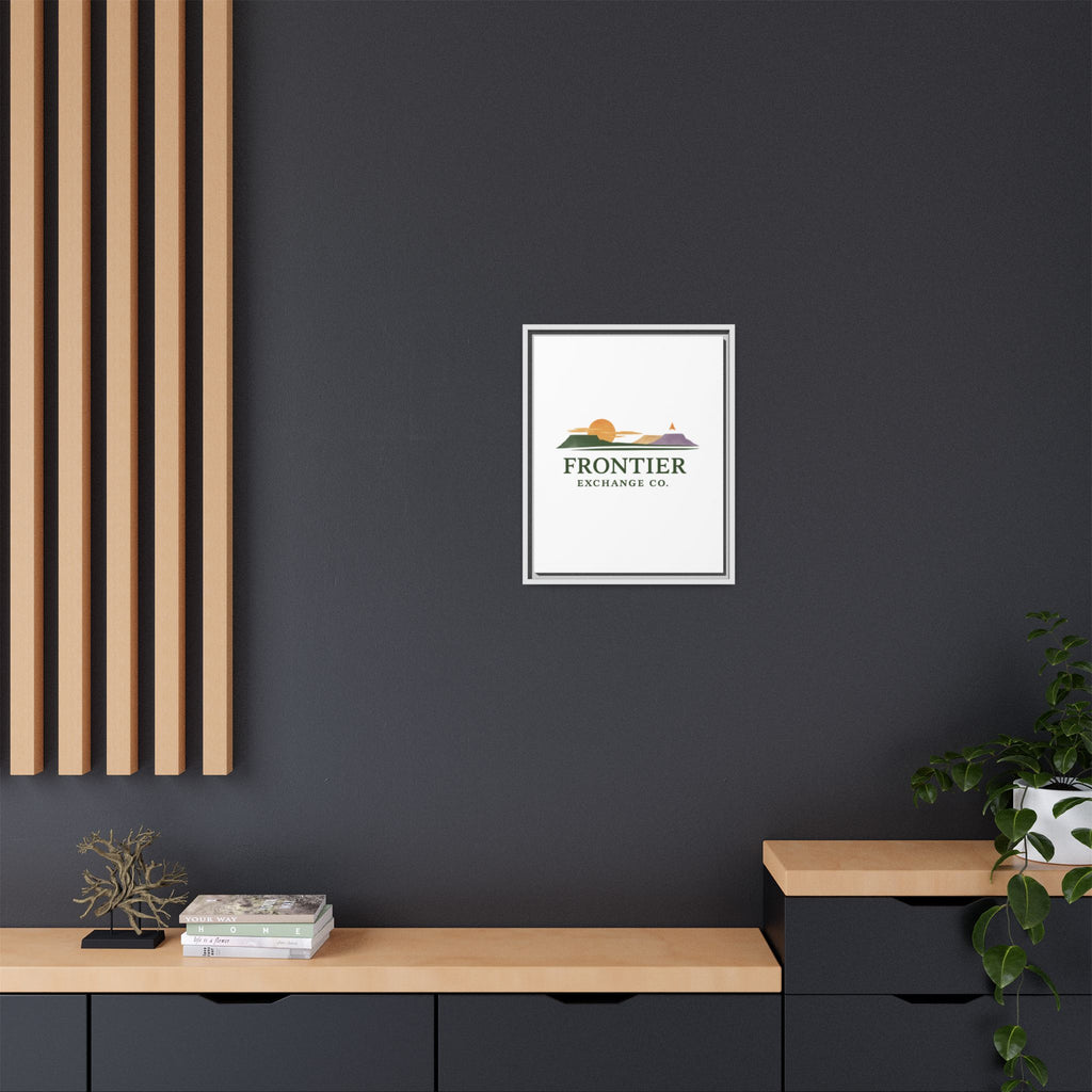 Framed Matte Canvas Print — Frontier Exchange Co. Logo