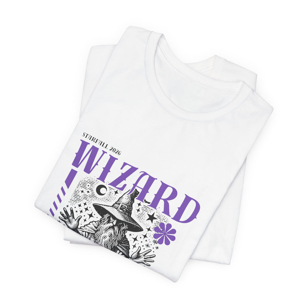 Wizard Graphic Tee — Vintage Spellbook Illustration T-Shirt