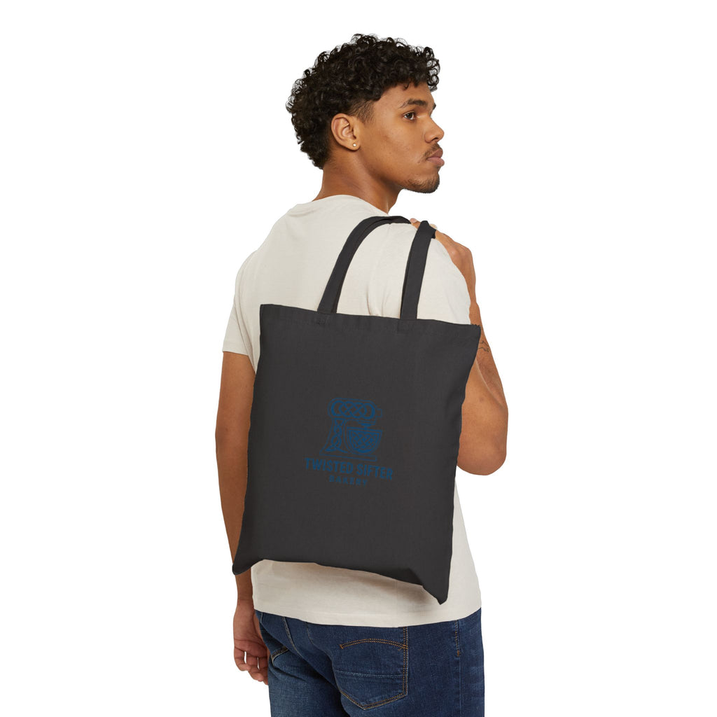 Bakery Logo Tote Bag — 'Twisted Sifter' Cotton Canvas Grocery Tote