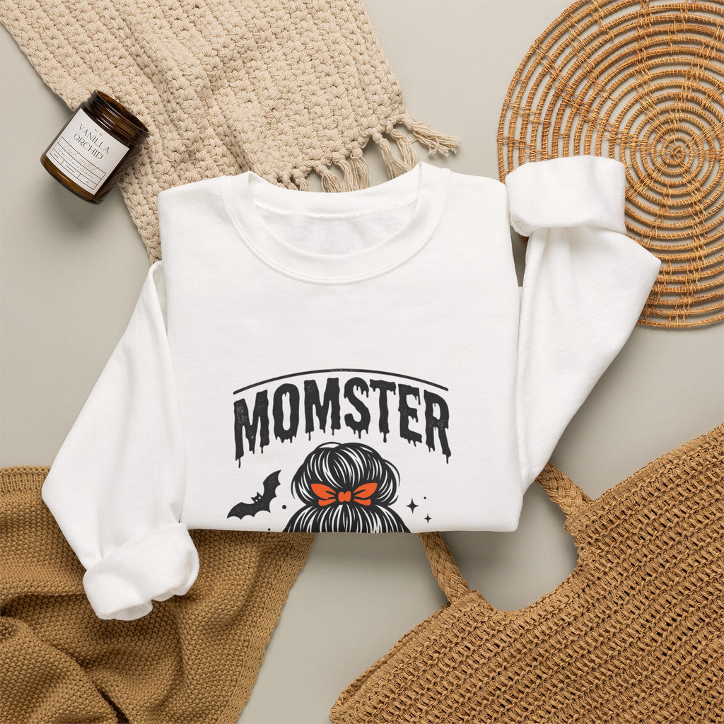 Momster Skull Mom Crewneck Sweatshirt | Halloween mom, bats, spooky season