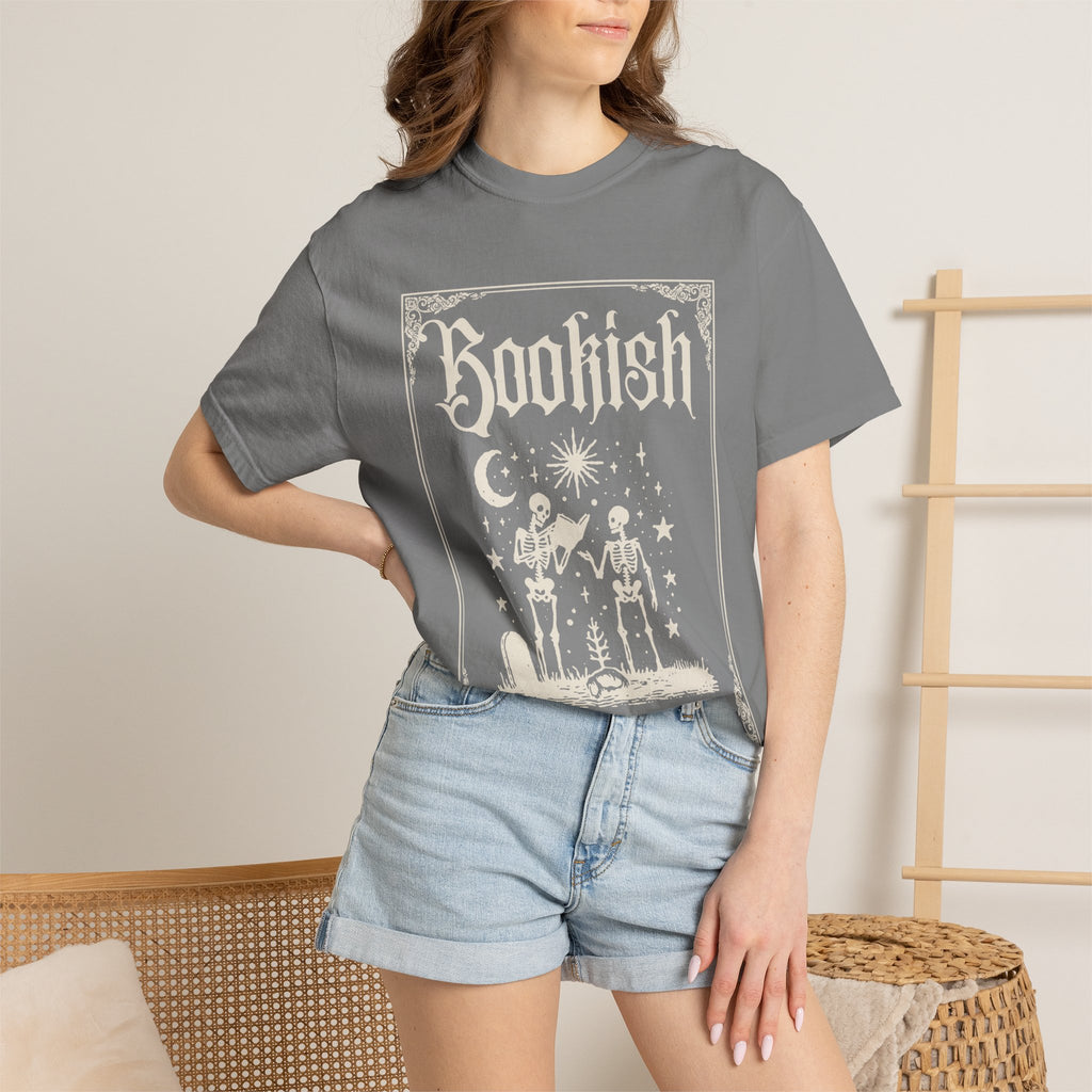 Bookish Skeletons T-Shirt — Vintage Gothic 'Bookish' Graphic Tee