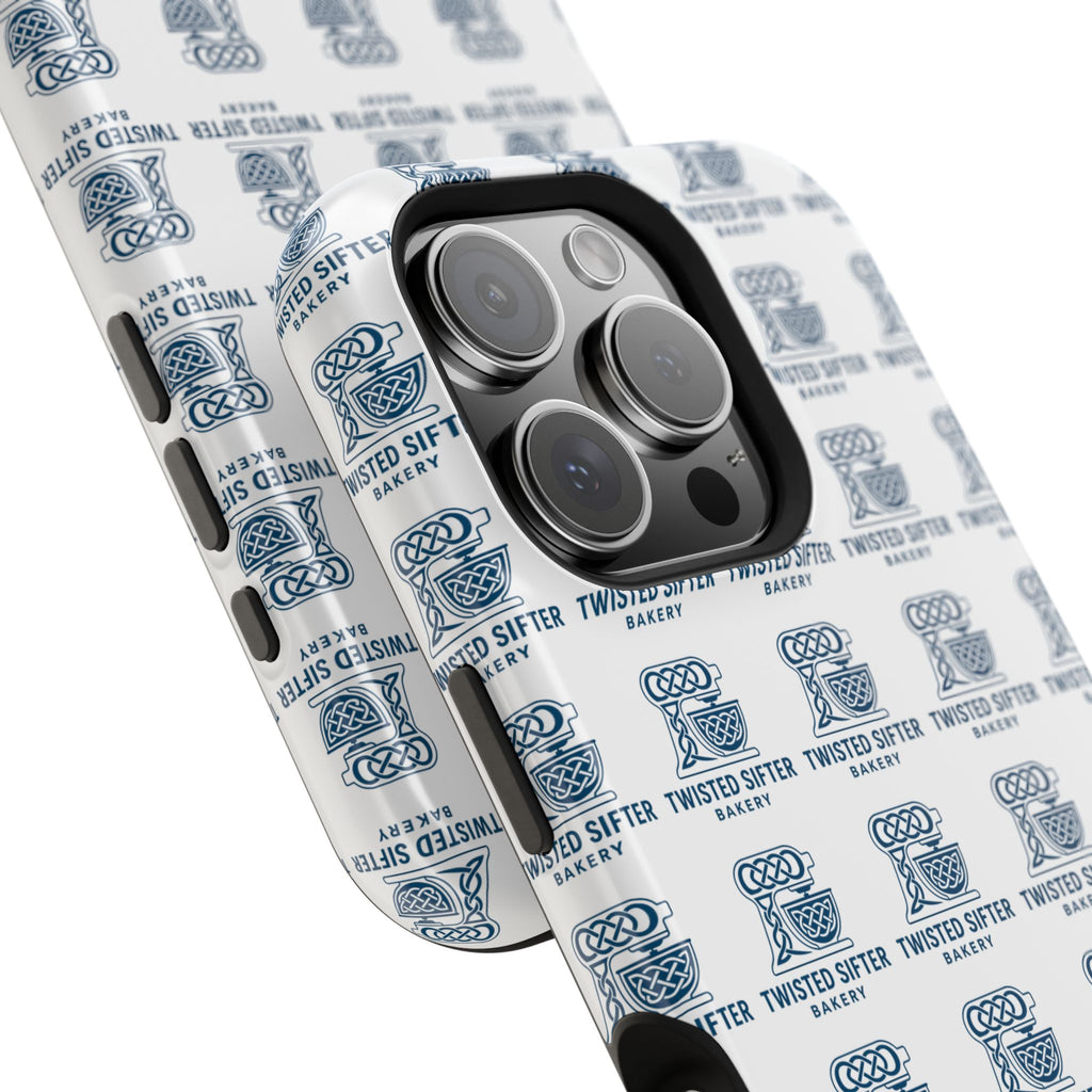 Magnetic Impact-Resistant Phone Case — Repeating Twisted Sifter Logo Pattern