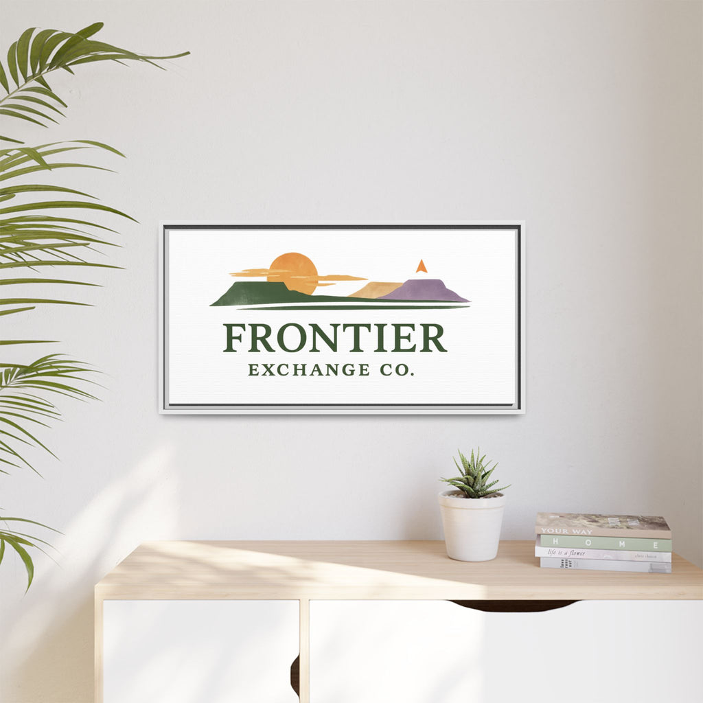 Framed Matte Canvas Print — Frontier Exchange Co. Logo