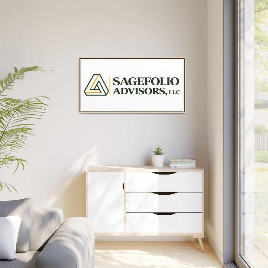 Framed Matte Canvas Wall Art — Sagefolio Advisors Logo