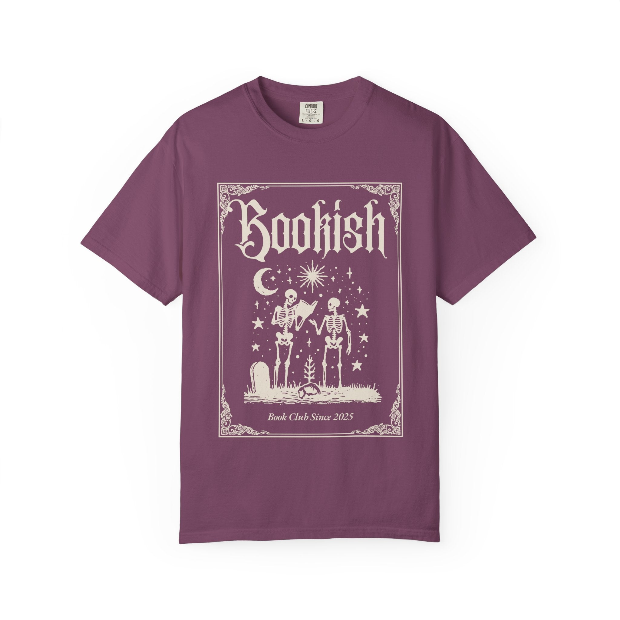 Bookish Skeletons T-Shirt — Vintage Gothic 'Bookish' Graphic Tee