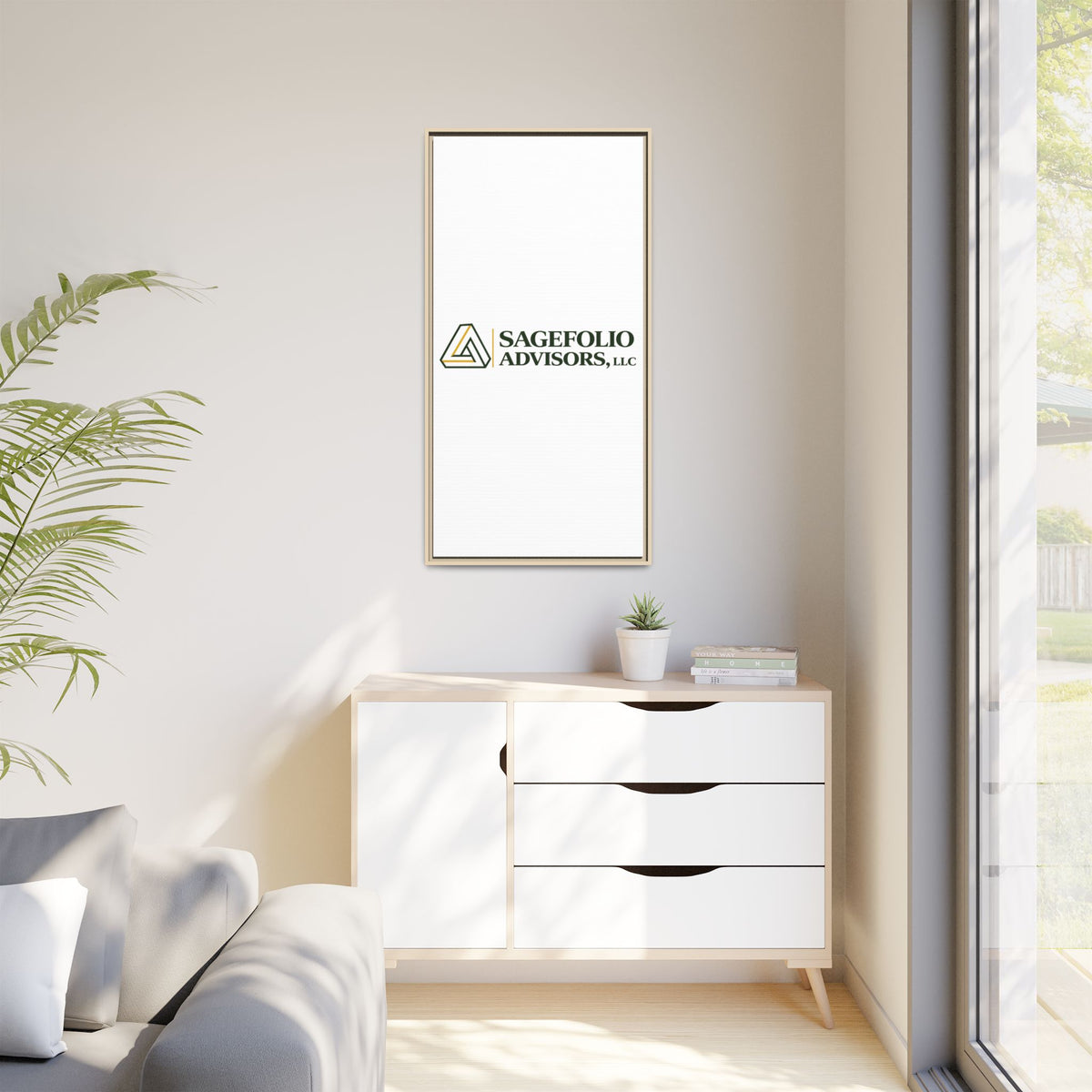 Framed Matte Canvas Wall Art — Sagefolio Advisors Logo