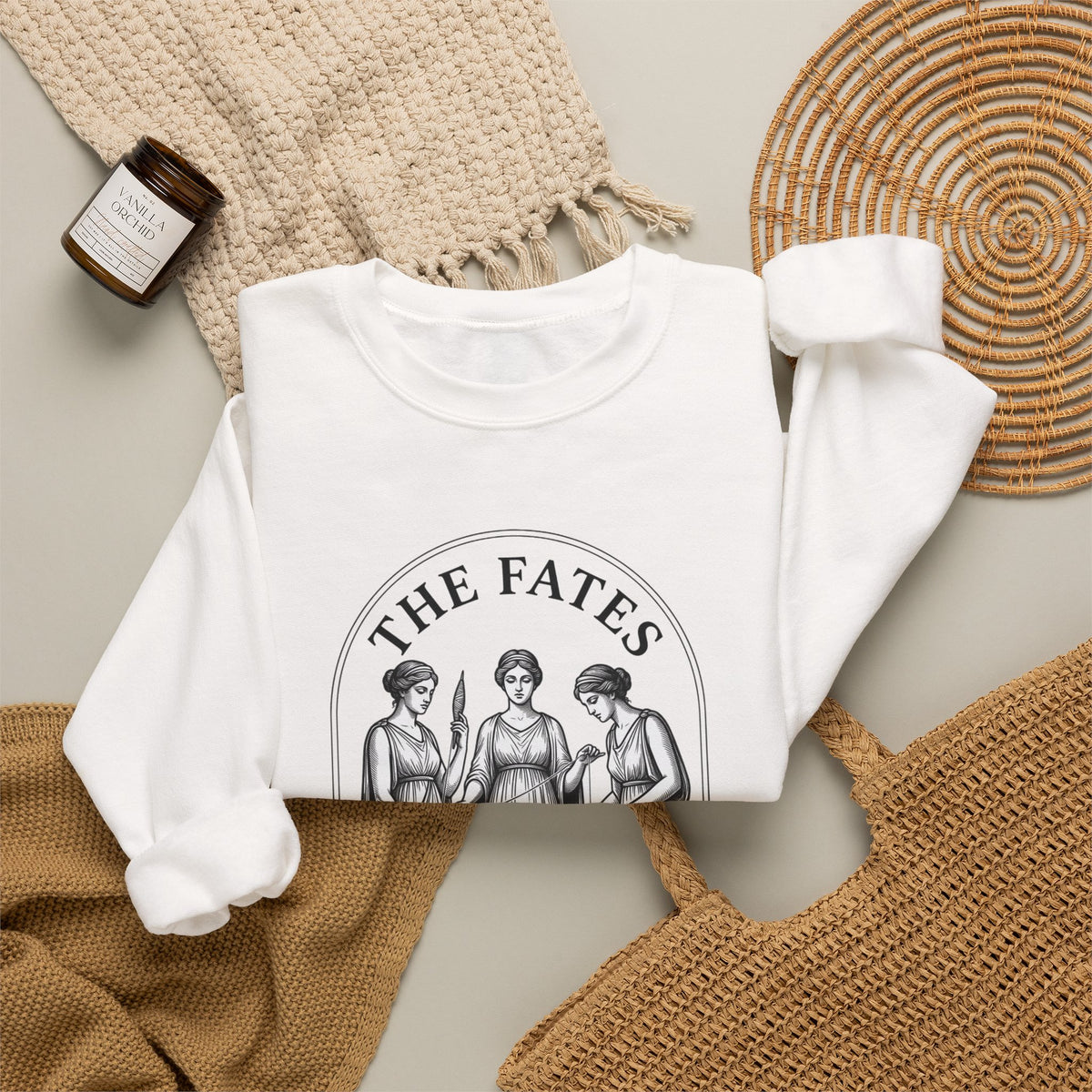 The Fates Greek Mythology Crewneck Sweatshirt | Mythcore Dark Academia
