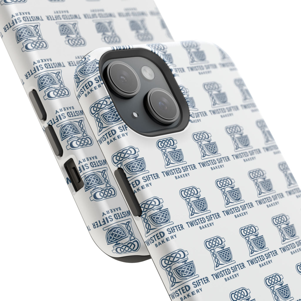 Magnetic Impact-Resistant Phone Case — Repeating Twisted Sifter Logo Pattern