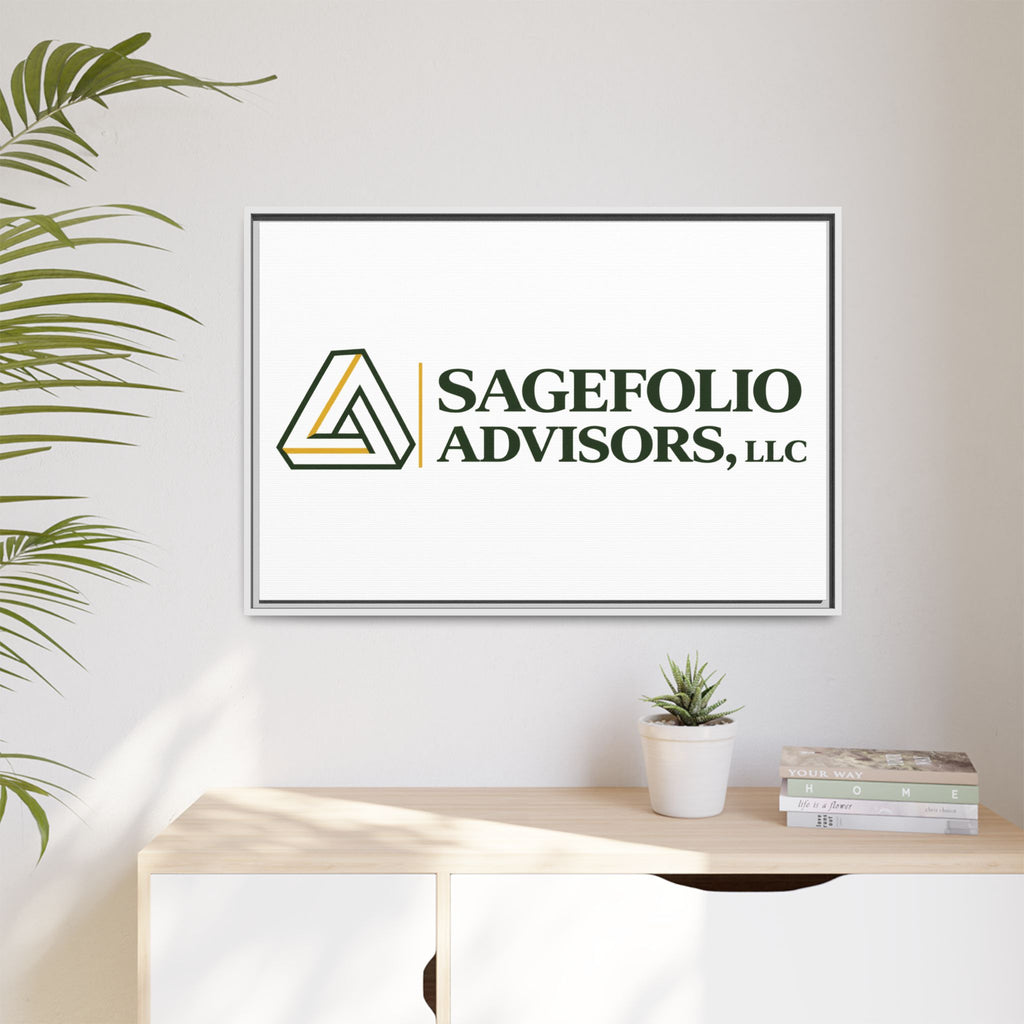 Framed Matte Canvas Wall Art — Sagefolio Advisors Logo