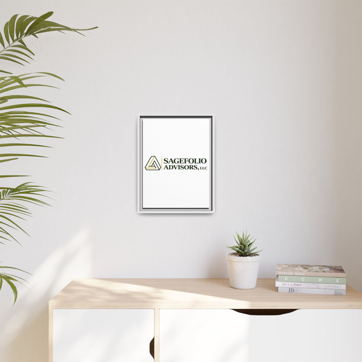 Framed Matte Canvas Wall Art — Sagefolio Advisors Logo